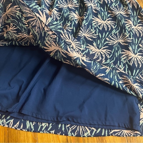 Madewell Floral Ruffle-Sleeve Midi Dress in Oasis Palms Navy size M Boho - Picture 6 of 16